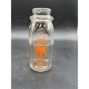 Vntg Anderson Erickson Dairy Co Des Moines Iowa Orange Pyro Milk Bottle 1/2 Pt